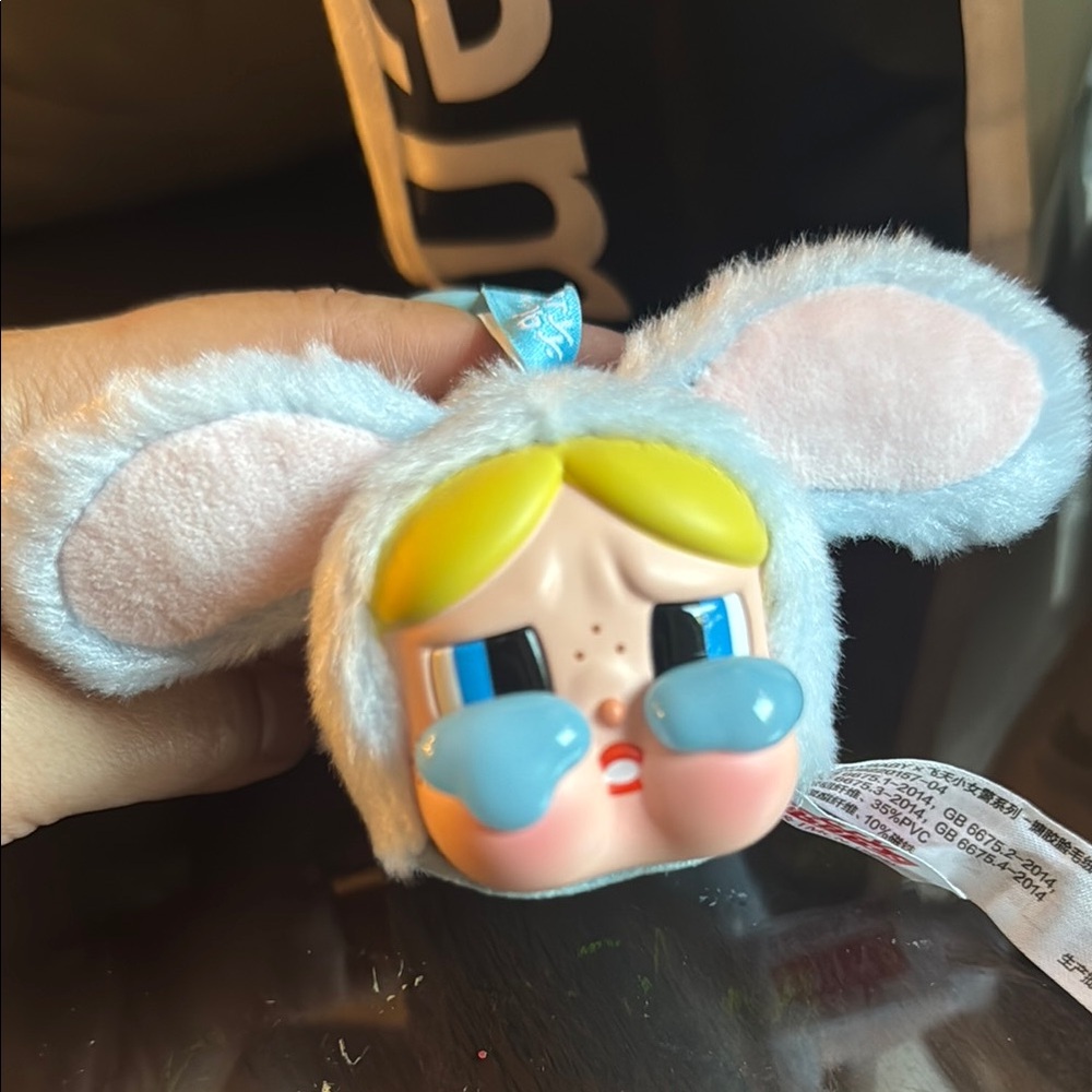 Popmart Powerpuff Cry Baby Bubbles Bunny Keychain No Box